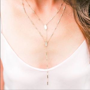 NWT Kendra Scott Adelia Y Necklace in rose gold